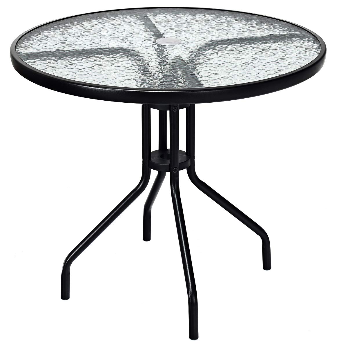 Tangkula Table de patio extérieure 32", Table de bistrot ronde